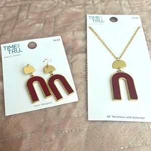 32 in Necklace and matching earrings